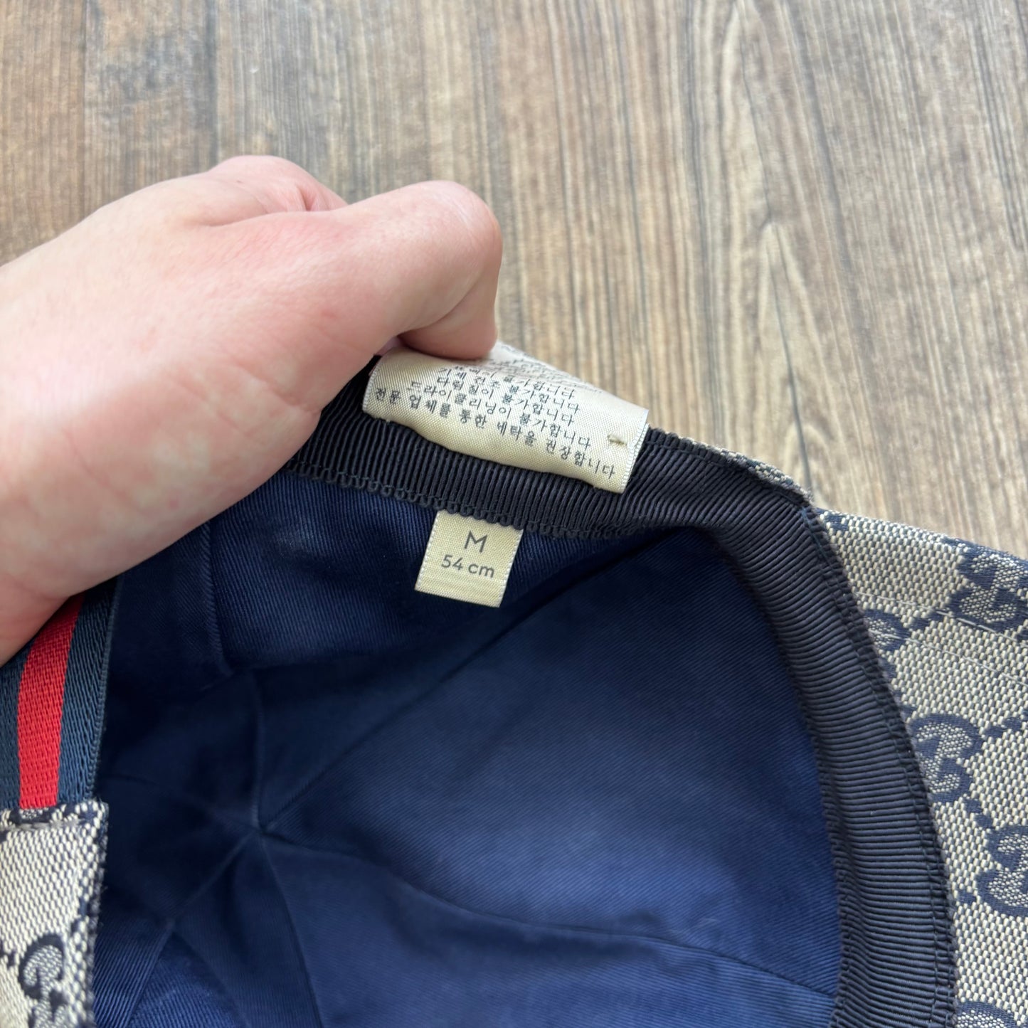 Kids Gucci GG monogram cap navy size (M)