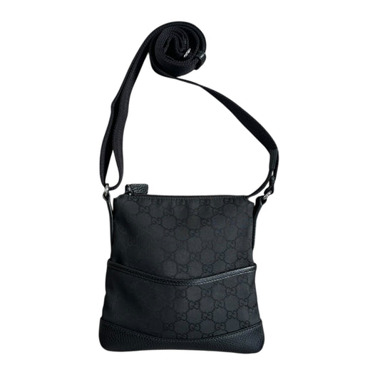 Gucci GG messenger bag black nylon 374416 527066
