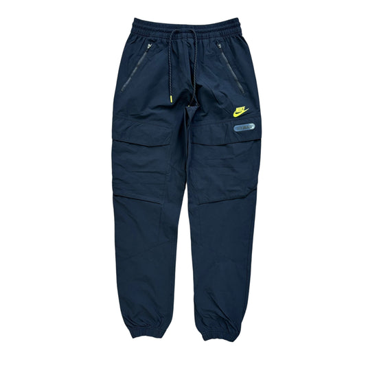 Nike air max neon woven tracksuit bottoms black (S)