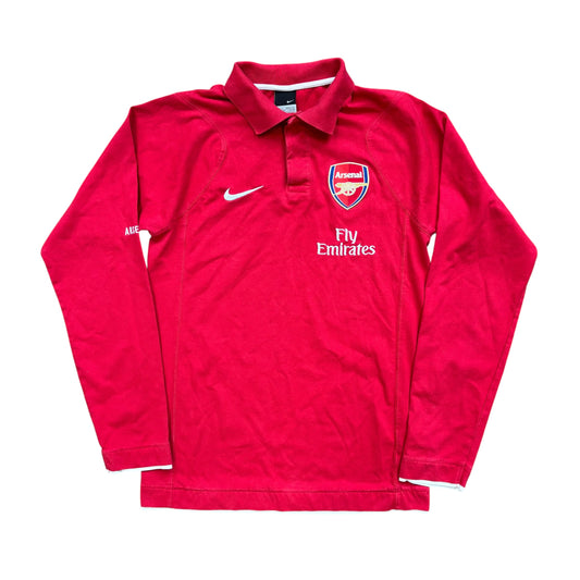 Vintage Nike arsenal long sleeve polo shirt red (S)