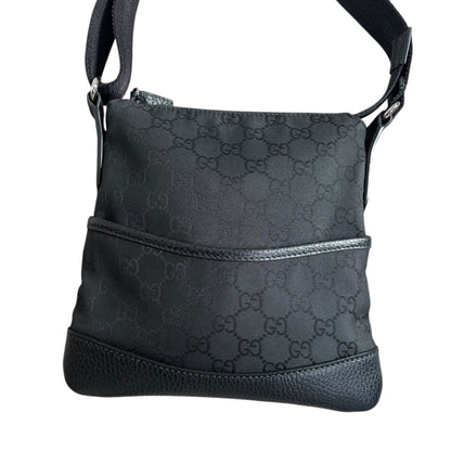 Gucci GG messenger bag black nylon 374416 527066